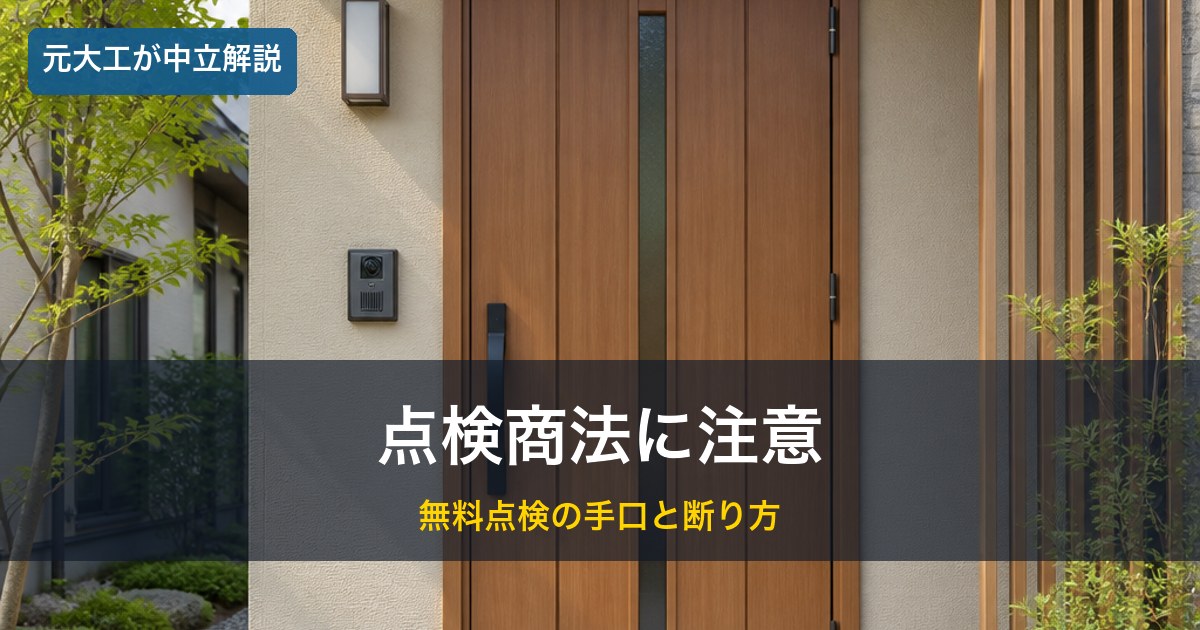 玄関のインターホン／点検商法に注意のイメージ