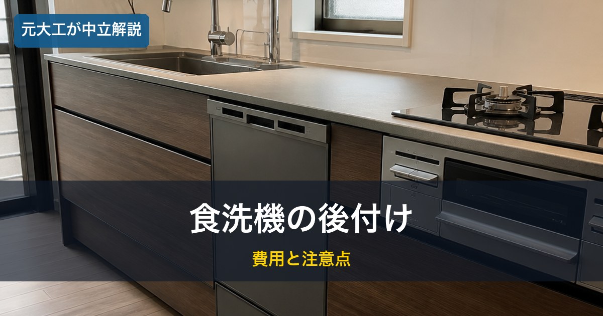 キッチンの食洗機／食洗機後付けのイメージ