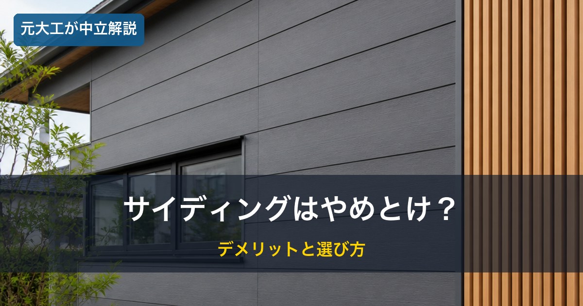 サイディング外壁／外壁サイディングのデメリットのイメージ