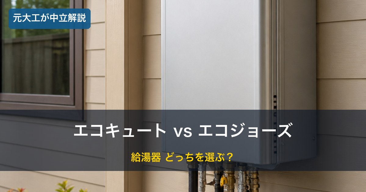 給湯器ユニット／エコキュートとエコジョーズの比較イメージ