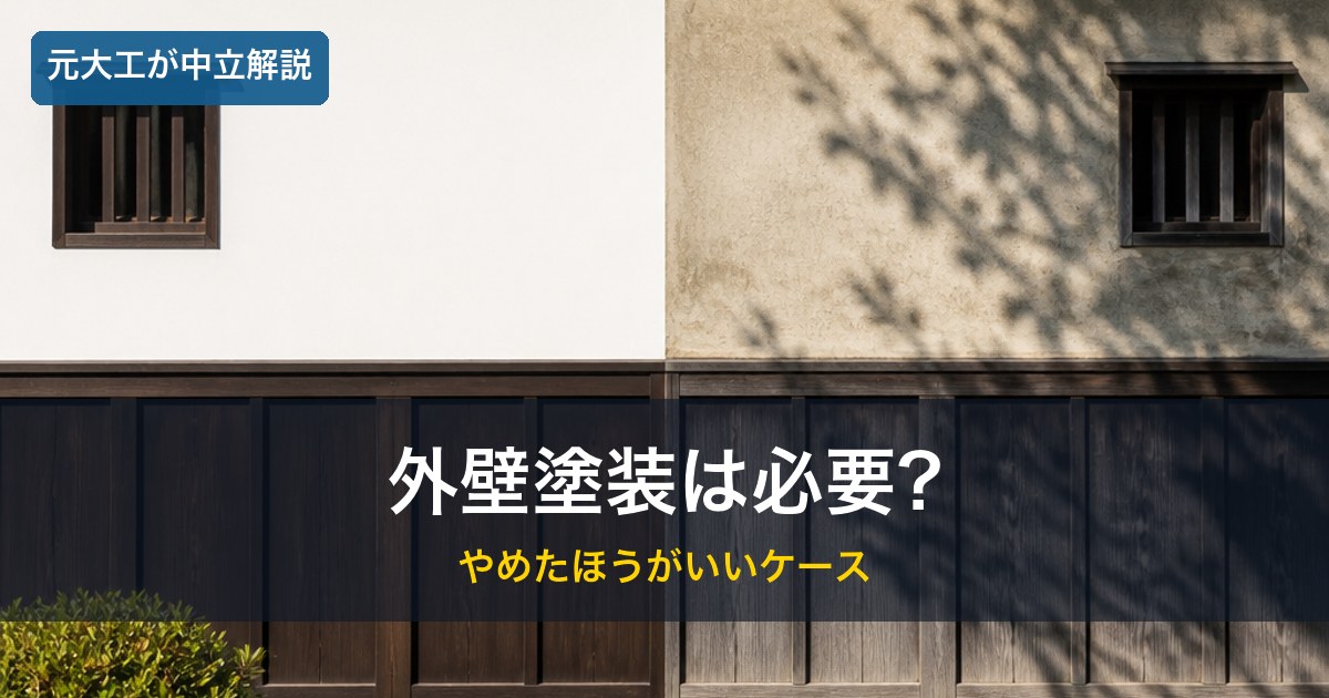 外壁塗装は必要か判断するイメージ