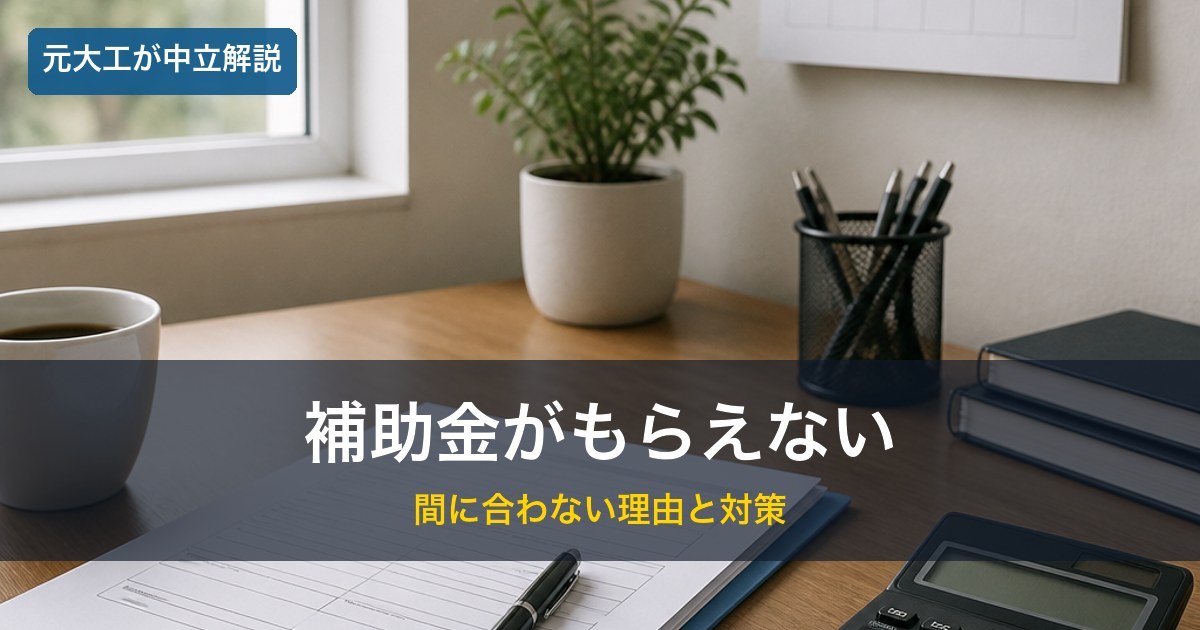 申請書とカレンダーのある机／補助金がもらえない理由のイメージ