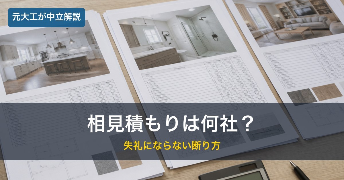 複数の見積書／相見積もりは何社かのイメージ