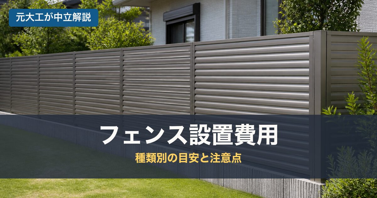 フェンス設置費用のアイキャッチ画像