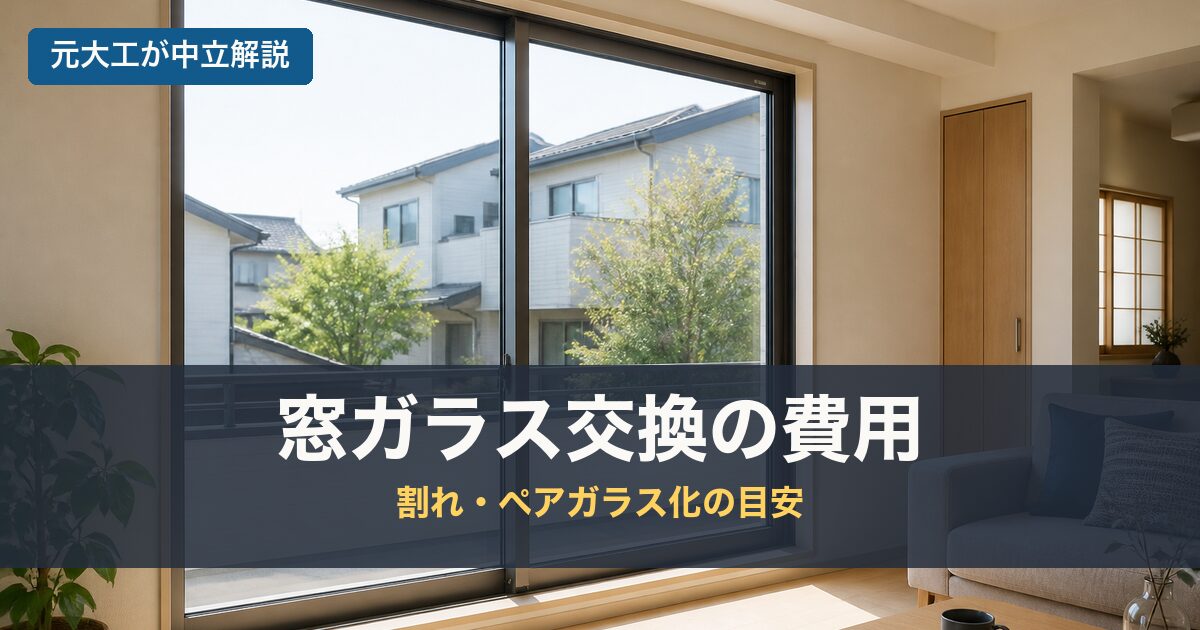 窓ガラス交換の費用のアイキャッチ画像