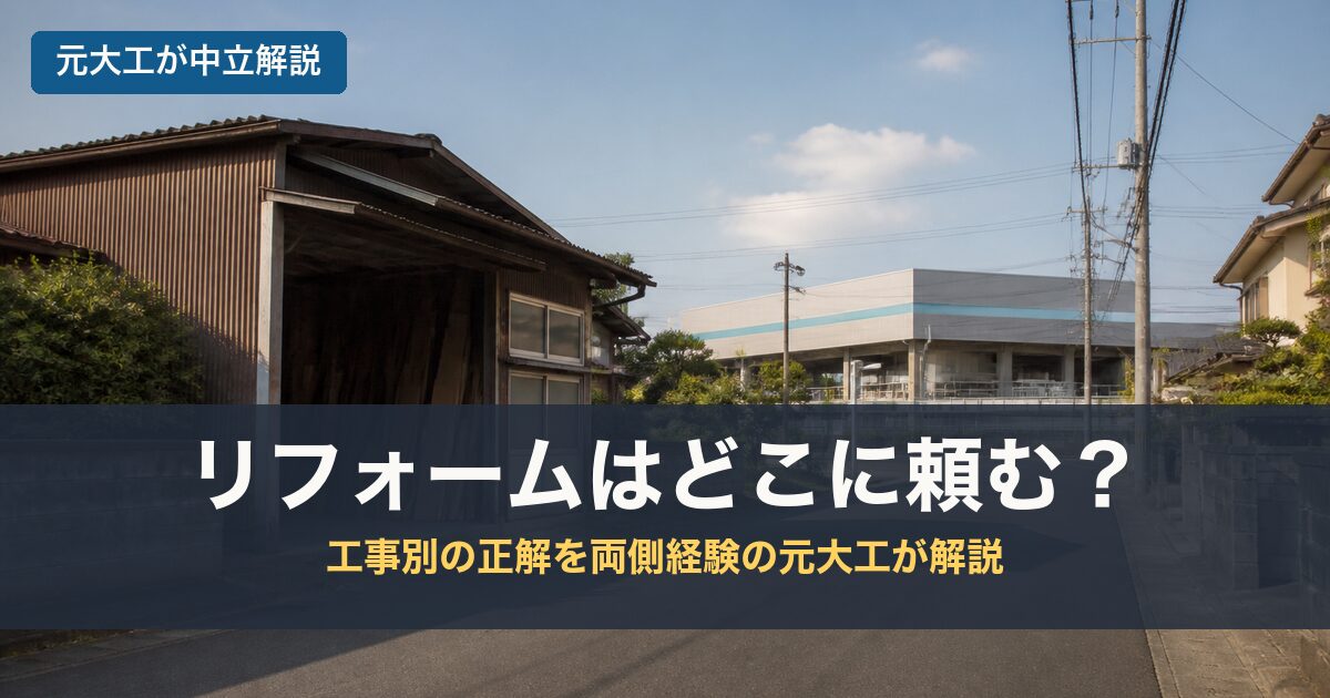 リフォームはどこに頼む？のアイキャッチ画像