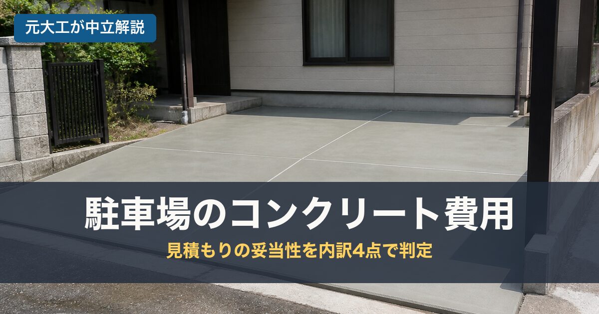 駐車場のコンクリート費用のアイキャッチ画像