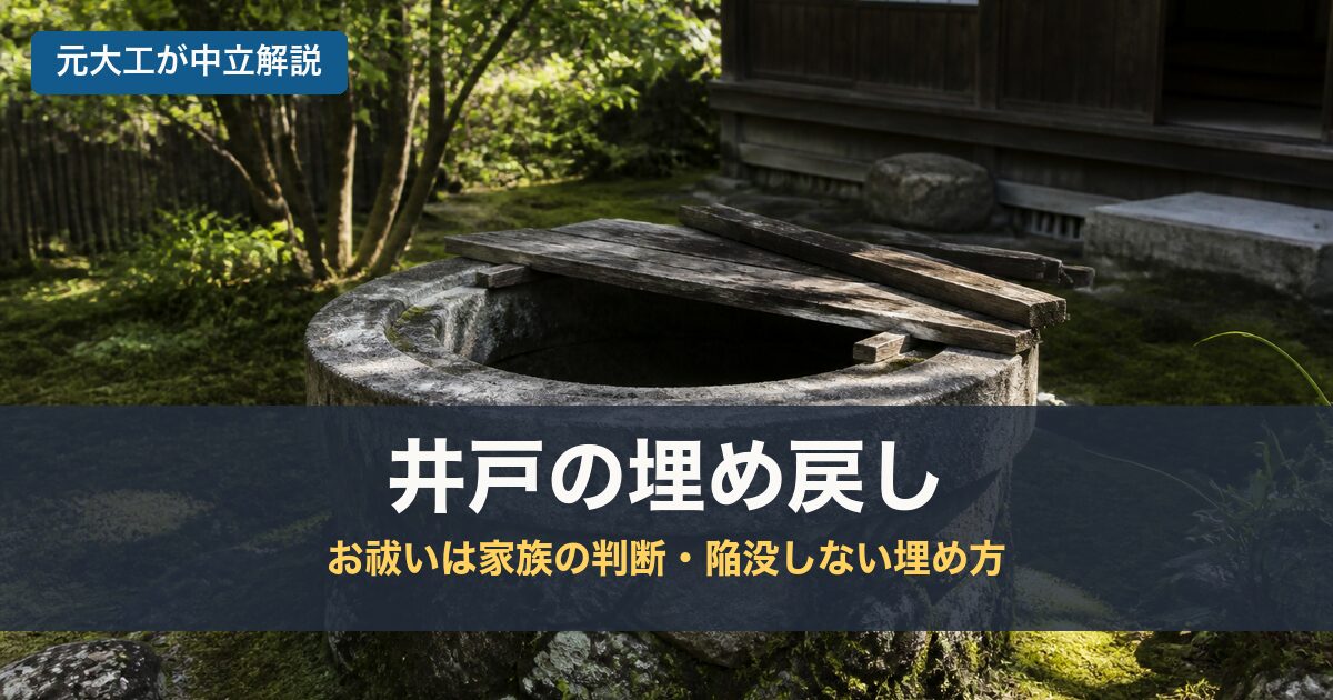 井戸の埋め戻しのアイキャッチ画像