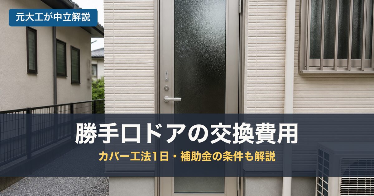 勝手口ドアの交換費用のアイキャッチ画像