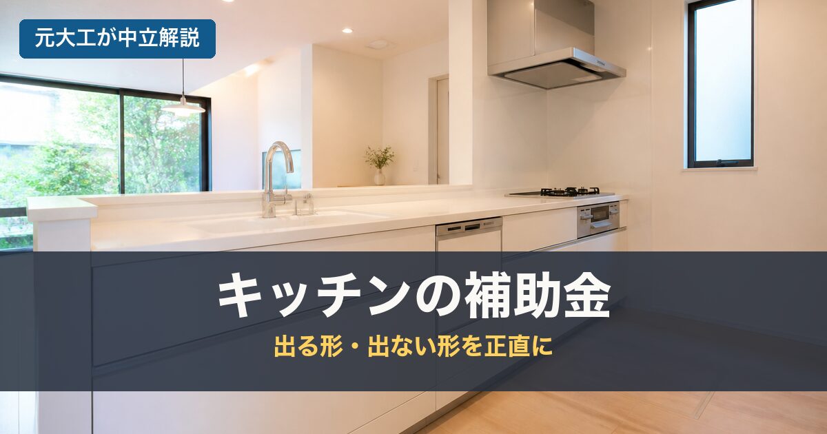 キッチンの補助金のアイキャッチ画像