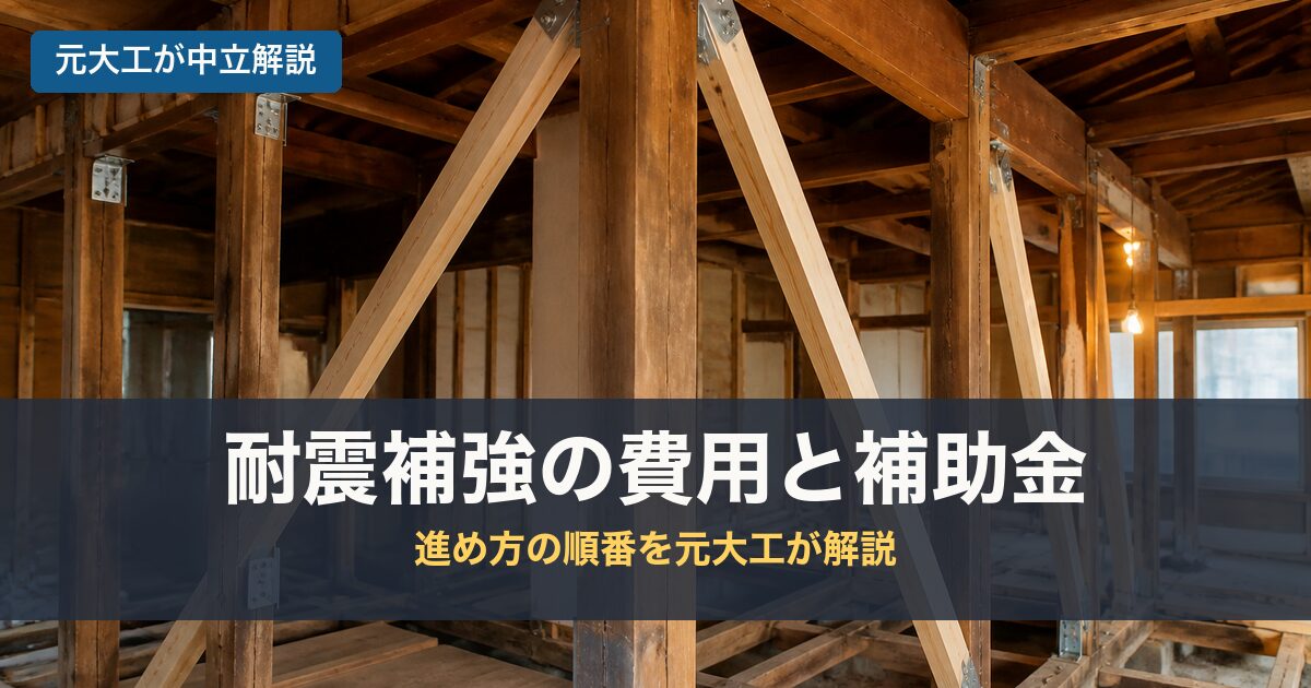 耐震補強の費用と補助金のアイキャッチ画像