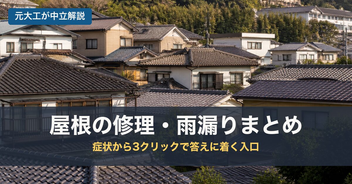 屋根の修理・雨漏りまとめのアイキャッチ画像