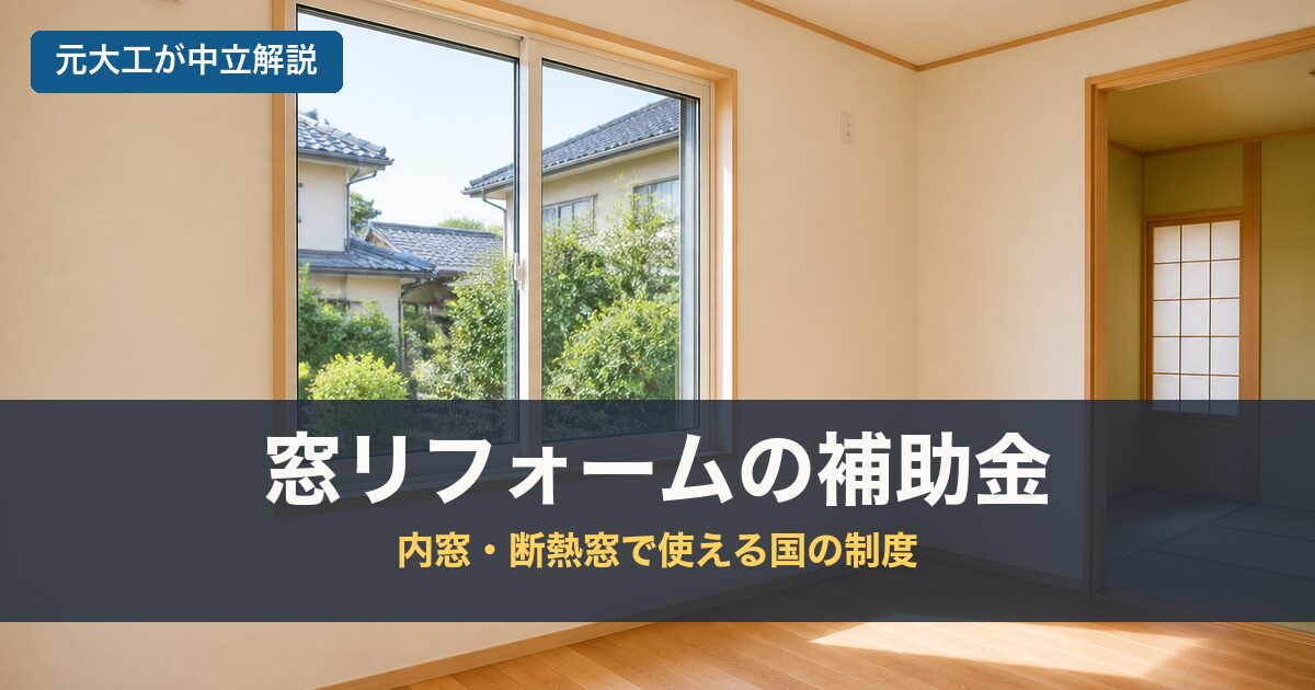 窓リフォームの補助金のアイキャッチ画像