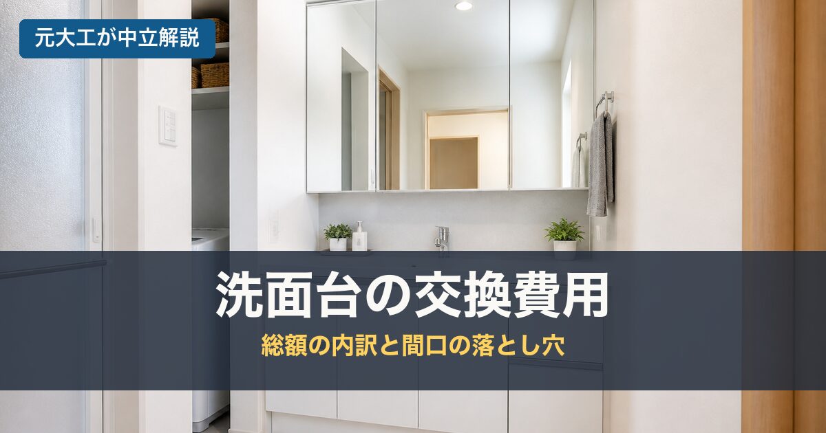 洗面台の交換費用のアイキャッチ画像