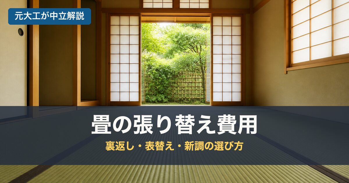 畳の張り替え費用のアイキャッチ画像