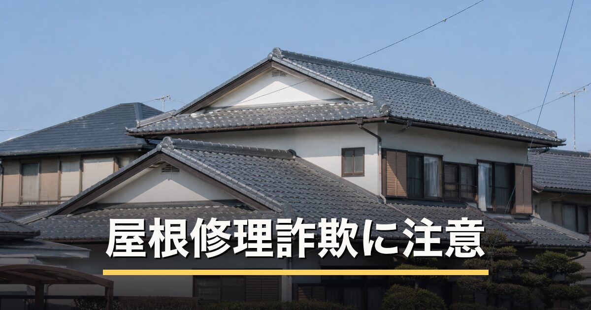 屋根修理詐欺に注意のアイキャッチ画像